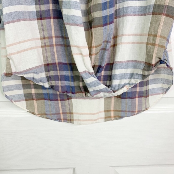 Zara Woman Plaid Crossover Top - Picture 4 of 10